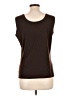 misook 100% Acrylic Brown Sleeveless Top Size L - photo 2