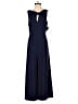 Main Strip Solid Blue Jumpsuit Size S - photo 1