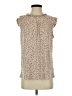 Adrianna Papell Tan Sleeveless Blouse Size S - photo 1