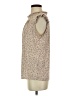 Adrianna Papell Tan Sleeveless Blouse Size S - photo 5