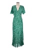 Assorted Brands 100% Polyester Animal Print Green Casual Dress Size 8 - photo 1