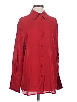Anine Bing Long Sleeve Silk Top