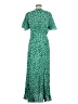 Assorted Brands 100% Polyester Animal Print Green Casual Dress Size 8 - photo 2