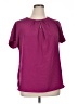 Lands' End 100% Polyester Purple Short Sleeve Blouse Size 16 - photo 1