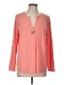 Soft Surroundings Orange Long Sleeve Blouse Size L - photo 1