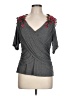 Sheilay Gray Short Sleeve Top Size L - photo 1