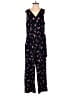 Kaileigh Floral Black Jumpsuit Size M - photo 1