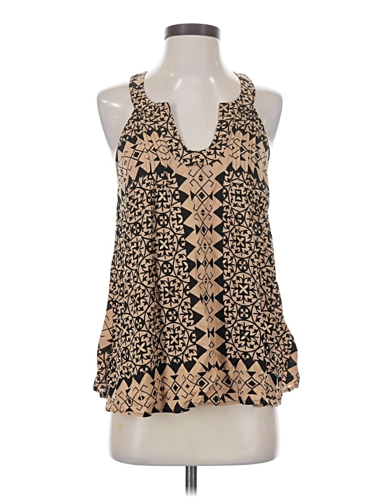 Pre-owned Plenty By Tracy Reese Sleeveless Blouse In Gold