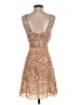 Theory 100% Polyester Print Tan Casual Dress Size 2 - photo 2