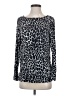 Mario Serrani Animal Print Silver Long Sleeve Blouse Size S - photo 1