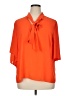 ELOQUII 100% Polyloom Orange 3/4 Sleeve Blouse Size 16 Plus - photo 1