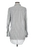 Eden & Olivia 100% Polyester Stripes Silver Long Sleeve Blouse Size M - photo 2