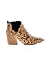 Qupid Animal Print Tan Ankle Boots Size 8 - photo 1
