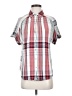 Universal Thread 100% Rayon Plaid Pink Short Sleeve Button-Down Shirt Size S - photo 1