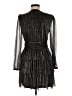 Aqua 100% Polyester Metallic Black Cocktail Dress Size M - photo 2