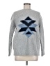 Lucky Brand Argyle Silver Pullover Sweater Size M - photo 1