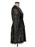 Aqua 100% Polyester Metallic Black Cocktail Dress Size M - photo 4