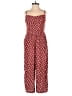 AUW 100% Rayon Hearts Red Jumpsuit Size S - photo 1