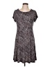 Connected Apparel Print Gray Casual Dress Size 12 (petite) - photo 1