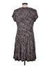 Connected Apparel Print Gray Casual Dress Size 12 (petite) - photo 2