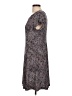 Connected Apparel Print Gray Casual Dress Size 12 (petite) - photo 5