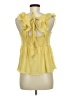 Parker 100% Polyester Yellow Sleeveless Blouse Size M - photo 2