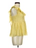 Parker 100% Polyester Yellow Sleeveless Blouse Size M - photo 4