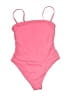 Shade & Shore Solid Pink One Piece Swimsuit Size 16 - photo 1