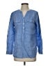 Talbots 100% Linen Blue Long Sleeve Button-Down Shirt Size XS - photo 1
