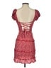 Sim & Sam 100% Rayon Hearts Red Cocktail Dress Size XS - photo 2