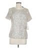 CeCe Silver Short Sleeve Top Size M - photo 1