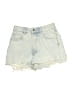 Stradivarius Blue Denim Shorts Size 4 - photo 1