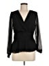 Sofia by Sofia Vergara 100% Polyester Black Long Sleeve Blouse Size M - photo 1