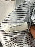 Vince. 100% Cotton Stripes Blue Sleeveless Button-Down Shirt Size S - photo 8