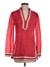 Tory Burch 100% Cotton Red Long Sleeve Blouse Size 2 - photo 1