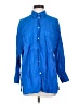 Zara Blue 3/4 Sleeve Button-Down Shirt Size S - photo 1