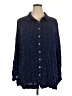 Cupio 100% Viscose Polka Dots Blue Long Sleeve Blouse Size 3X - photo 1