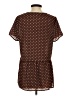 Pleione 100% Polyester Brown Short Sleeve Blouse Size XS - photo 2