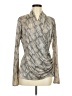 Linda Leal Gray Long Sleeve Blouse Size M - photo 1