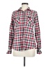 Antigua 100% Cotton Plaid Red Long Sleeve Button-Down Shirt Size M - photo 1