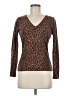 Neiman Marcus Animal Print Brown Pullover Sweater Size M - photo 1