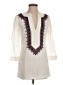 Tory Burch 100% Cotton Ivory 3/4 Sleeve Blouse Size 4 - photo 1