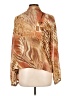 Cato Animal Print Gold Long Sleeve Blouse Size L - photo 2