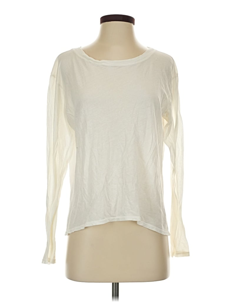 Pre-owned Enza Costa Long Sleeve T-shirt In Ivory