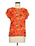 Blue Rain 100% Polyester Orange Short Sleeve Blouse Size M - photo 1