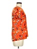 Blue Rain 100% Polyester Orange Short Sleeve Blouse Size M - photo 4