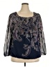 DressBarn 100% Polyester Blue Long Sleeve Blouse Size 2X - photo 1
