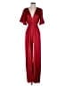 Windsor 100% Polyester Solid Red Jumpsuit Size S - photo 1