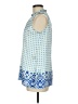 Etcetera Print Blue Sleeveless Blouse Size 6 - photo 5