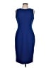 Calvin Klein Solid Blue Cocktail Dress Size 10 - photo 1